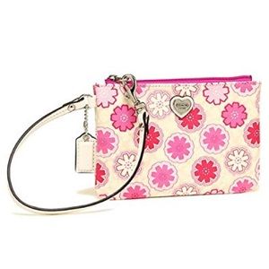 NWT Coach Floral Print Small Wristlet